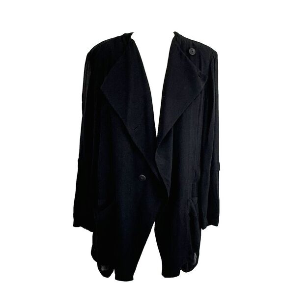 Babaton Aritzia Hamelin Black Jacket Blazer Double Breasted Long Sleeve Sz M - Picture 2 of 15